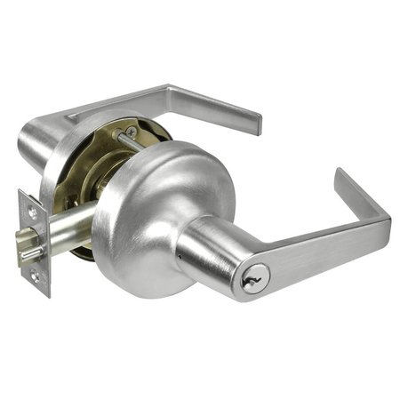 YALE Grade 2 Corridor Cylindrical Lock, Augusta Lever, Conventional Cylinder, Satin Chrm Fnsh, Non-handed AU5322LN 626